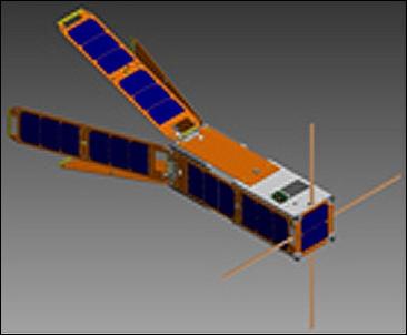 Figure 1: Artiist's view of the deployed ALICE nanosatellite (image credit: AFIT)