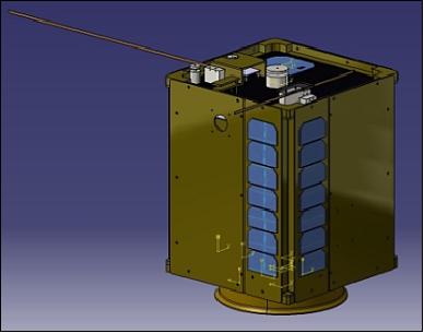 Figure 3: Photo of TeikyoSat-3 (image credit: Teikyo University)