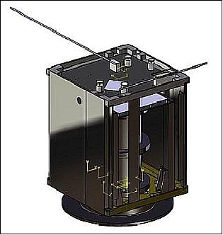 Figure 1: Illustration of the TeikyoSat-3 microsatellite (image credit: Teikyo University)