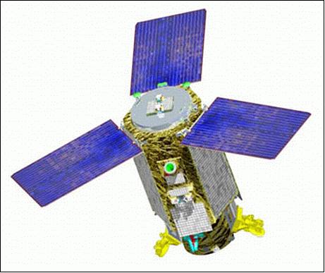 Figure 1: Artist's rendition of the deployed EgyptSat-2 spacecraft (image credit: RSC Energia)