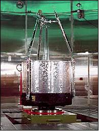 Figure 4: Photo of the ISEE-2 spacecraft in the dynamic rest chamber at ESTEC (image credit: ESA)