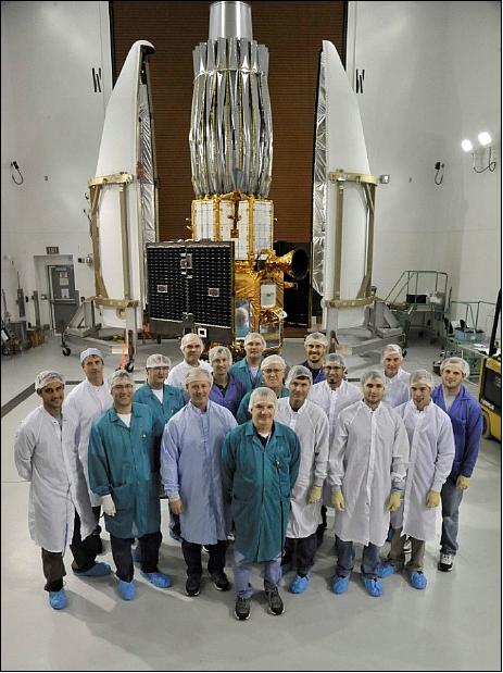 Figure 16: TacSat-4 ready for fairing encupsulation (image credit: NRL)