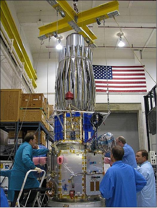 Figure 15: Photo of the completed spacecraft at integration (image credit: NRL) 24)