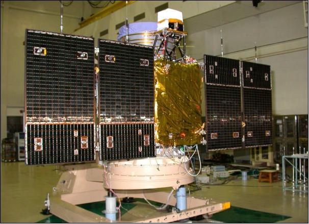 Figure 1: Photo of the deployed CartoSat-2 spacecraft (image credit: ISRO)