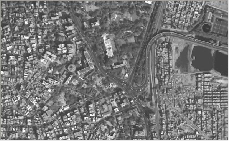 Figure 13: Hyderabad (India) as seen by the Pan Camera of CartoSat-2 (image credit: ISRO)