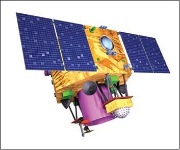 Figure 6: Alternate view of the deployed CartoSat-2 spacecraft (image credit: ISRO)