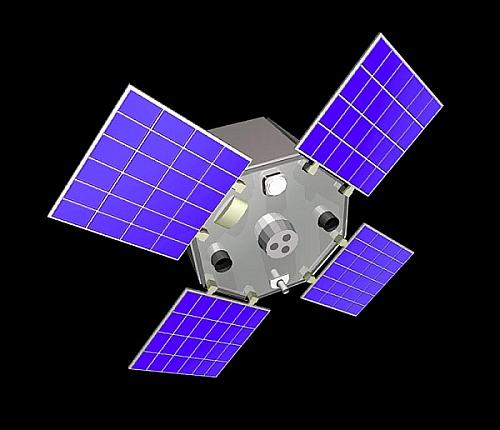 Figure 1: View of the ACRIMSAT spacecraft (image credit: JPL)