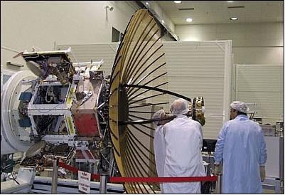 Figure 2: The RISAT-2 spacecraft at IAI during integration (image credit: ISRO)