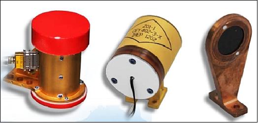 Figure 21: APXS components (from left to right): sensor head, RHU & calibration target (image credit: CLEP, Ref. 2)
