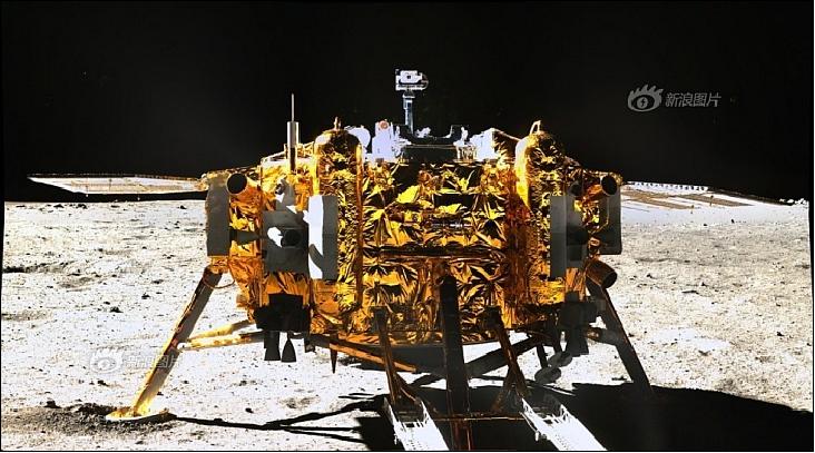 Figure 12: Photo of the Chang'e-3 lander taken by the rover Yutu on the moon on Dec. 15, 2013 (image credit: BACC, CAS)