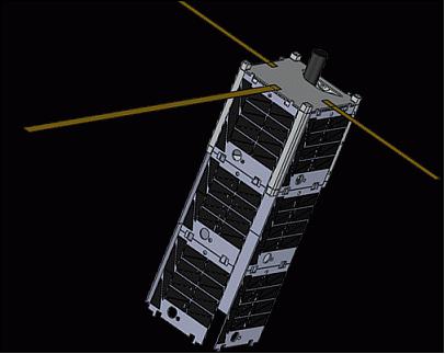 Figure 3: Artist's view of the deployed LambdaSat spacecraft (image credit: Lambda Team)