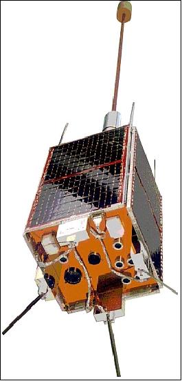 Figure 3: The FASat-Bravo microsatellite in orbit (image credit: SSTL)
