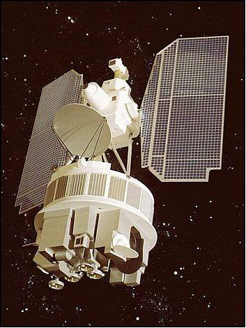 Figure 4: Artist's rendition of the deployed Nimbus-7 spacecraft (image credit: NASA, Ref. 1)