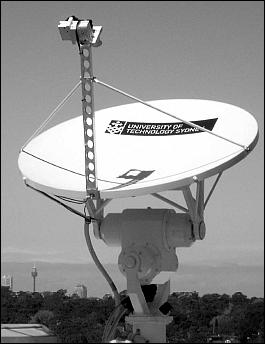 Figure 14: Photo of the UTS Ka-band tracking station (image credit: UTS)