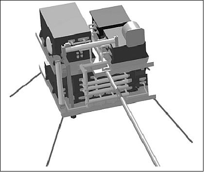 Figure 6: A view of the basic MicroSIL platform structure with the payloads on the top shelf (image credit: MicroSIL)