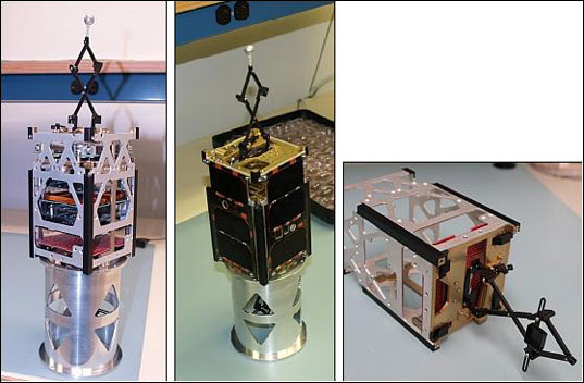 Figure 9: Illustration of a DICE spacecraft in various development stages (image credit: USU/SDL)
