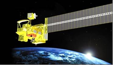 Figure 2: Artist's view of the deployed ADEOS-II spacecraft (image credit: JAXA)