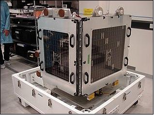Figure 6: Photo of the Sapphire spacecraft in the SSTL cleanroom (image credit: SSTL)