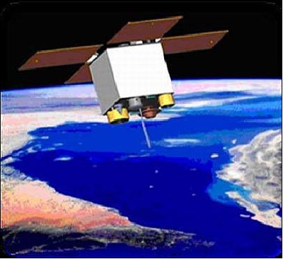 Figure 1: Artist's rendition of the deployed EgyptSat-1 spacecraft (image credit: NARSS)