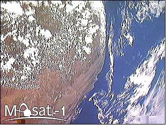 Figure 4: The first Earth image of South Africa captured by MaSat-1 on March 8, 2012 (image credit: BME)