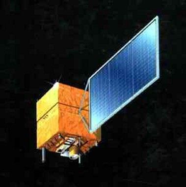 Figure 1: Artist's view of the CBERS-1 spacecraft (image credit: INPE)
