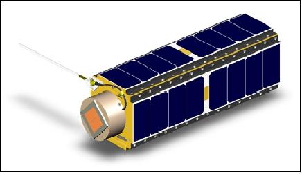 Figure 1: View of the GeneSat-1 nanosatellite (image credit: NASA/ARC)