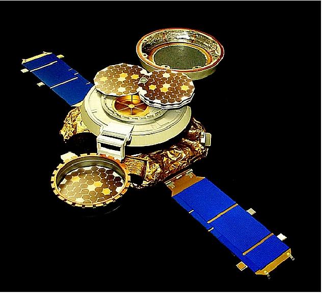 Figure 1: Artist's rendering of the Genesis spacecraft in collection mode (image credit: NASA/JPL)