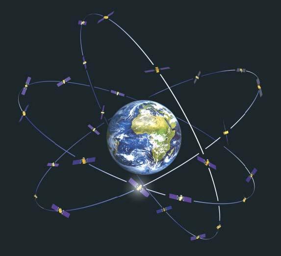 Figure 11: Artist's rendition of the fully deployed Galileo navigation constellation (image credit: ESA)