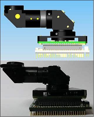 Figure 5: The Ciclop camera: CAD view (Top) photo of model (bottom), image credit: GOLIAT consortium