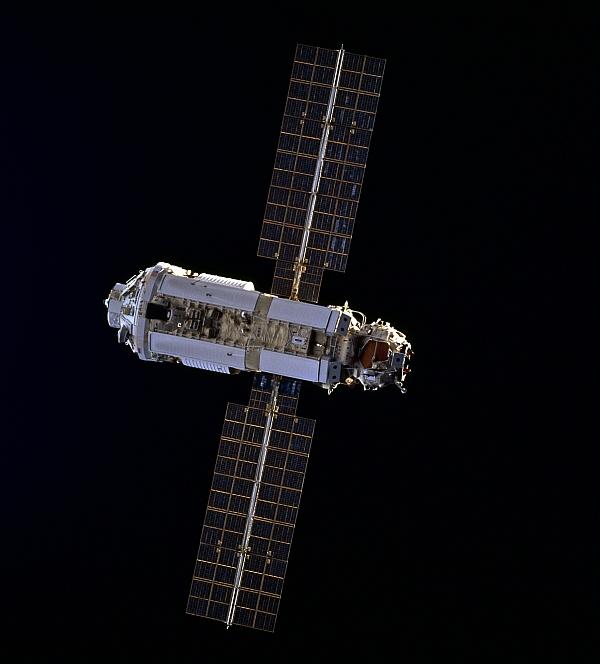 Figure 6: The Zarya module of the ISS as seen by the STS-88 crew (image credit: NASA)
