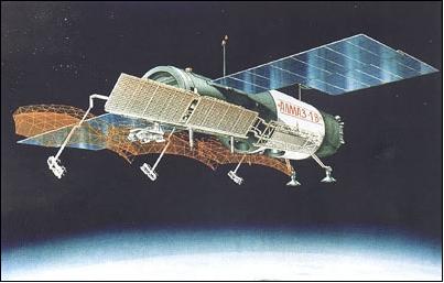Figure 5: Artist's view of the Almaz-1B spacecraft which never got launched (image credit: Ref. 12)