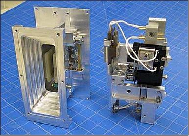 Figure 18: Photo of the STEIN housing (left) and the attenuator mechanism (right), image credit: UCB/SSL