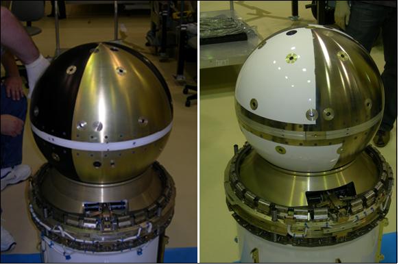 Figure 13: MAA (left) and FCal spacecraft (right) each with their Lightband separation system (image credit: NRL)