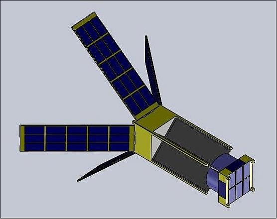 Figure 2: Schematic view of the LightSail-A nanosatellite (image credit: The Planetary Society)