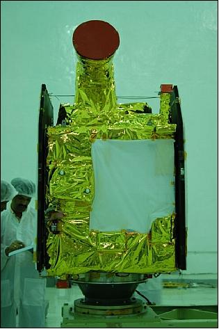 Figure 5: Photo of IMS-1 in stowed configuration (image credit: ISRO)