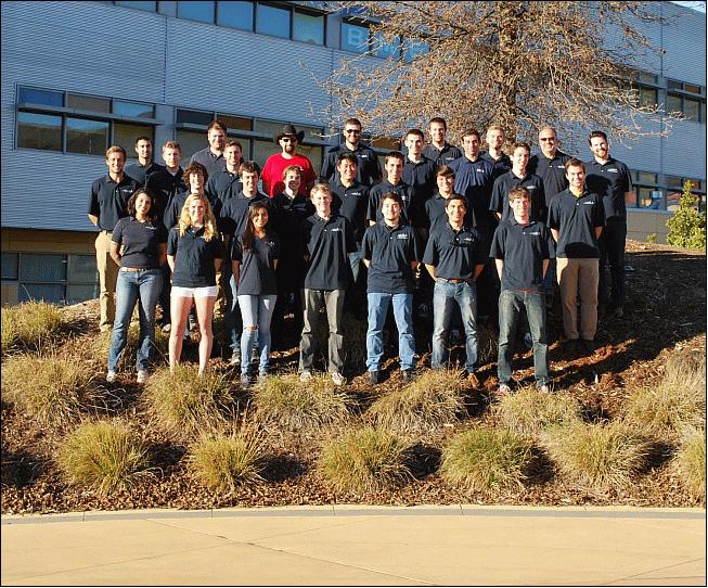 Figure 2: Photo of the Cal Poly student team involved in the development of the IPEX CubeSat (image credit: Cal Poly)
