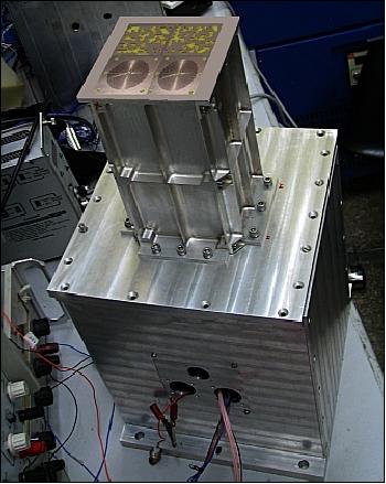 Figure 6: Photo of the RT-2 instrument with CZT detector on top (image credit: TFIR)