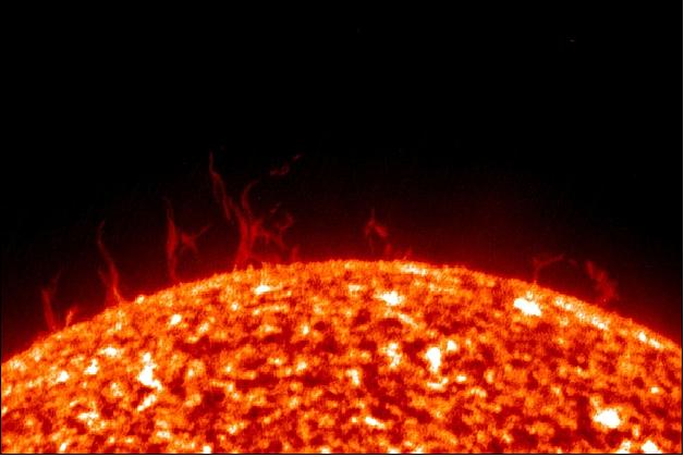 Figure 3: Image of the sun captured on March 8th, 2009 by the TESIS instrument (image credit: S. Kuzin, S. Bogachev, TESIS team)