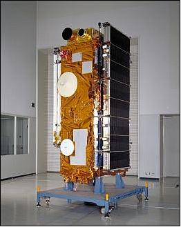 Figure 2: Photo of the JERS-1 spacecraft at integration (image credit: JAXA)