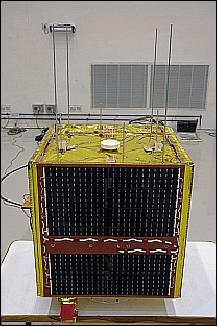 Figure 3: Photo of the ANUSat microsatellite (image credit: ISRO)