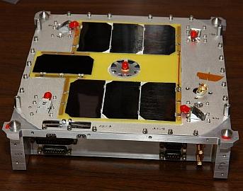 Figure 3: Solar panel on bottom of the spacecraft (image credit: SpaceQuest)