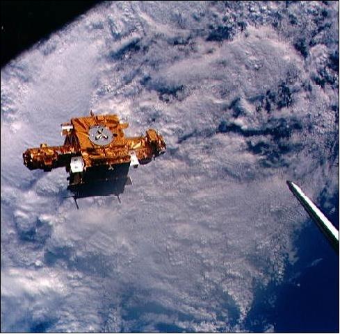 Figure 22: The SPARTAN-201 free-flyer on the ATLAS-2 mission (STS-56), image credit: NASA