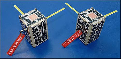 Figure 1: Photo of two 1.5U CubeSats (image credit: NASA/ARC)