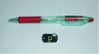 Figure 17: Comparison of the APD sensor with a pen (image credit: TITech)