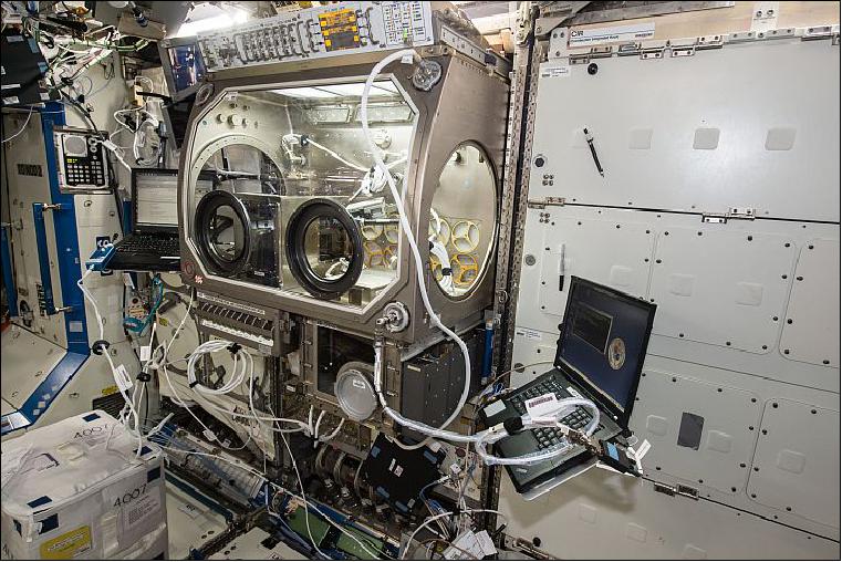 Figure 8: The MSG (Microgravity Science Glovebox) resides in the Columbus module on the space station (image credit: Made In Space, NASA)