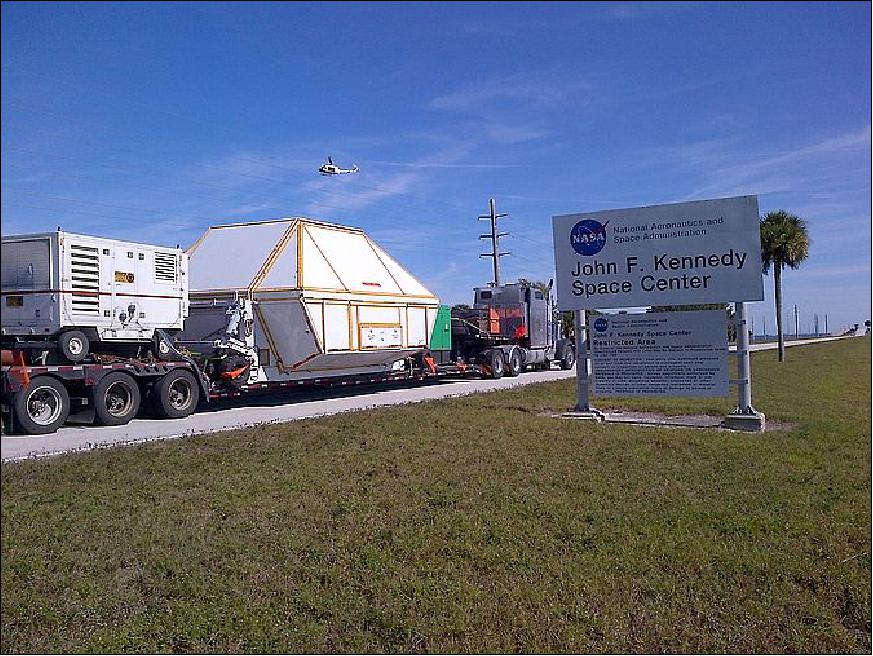 Figure 20: NASA's Orion spacecraft returned to the agency's Kennedy Space Center in Florida Dec. 18, 2014 (image credit: NASA)