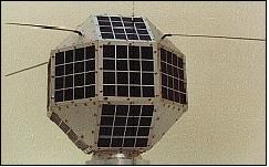 Figure 1: View of the Badr-A microsatellite (image credit: ARRL) 5)