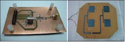 Figure 12: Illustration of the ECP module (left) and the patch antenna array (right), image credit: NCKU