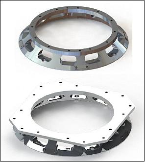 Figure 9: PROBA-V and TDS-1 (TechDemoSat-1) adapter rings(image credit: ALMASpace)