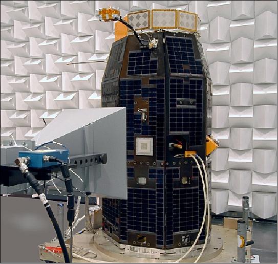 Figure 3: The C/NOFS spacecraft in the test chamber (image credit: Spectrum Astro)